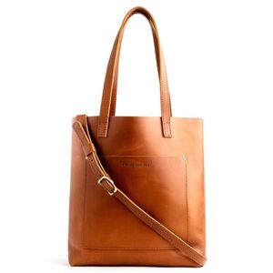 Portland Leather Goods Crossbody Tote in Honey